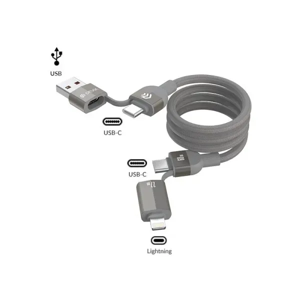 4 in 1 Ultra 2 Multi Function Charging Cable (1pcs) - DEVIA