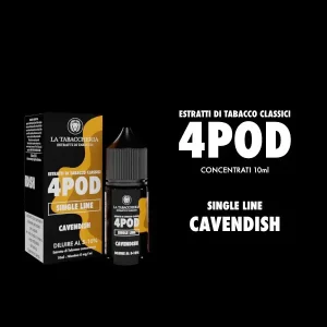 BLACK CAVENDISH – 4Pod – Single Line – Aroma Concentrato 10ml – La Tabaccheria