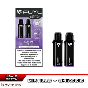BLUEBERRY ICE Fuyl Pod Usa e Getta Dinner Lady 2 Pezzi