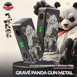 Box S101 21700/20700/18650 - San Indonesia X Gerobak Vaper - Panda Gunmetal