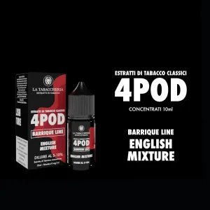 ENGLISH MIXTURE – 4Pod – Barrique Line – Aroma Concentrato 10ml – La Tabaccheria