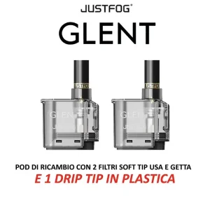 Filter Pod di Ricambio per Glent Pod Kit (2 Pezzi) – Justfog
