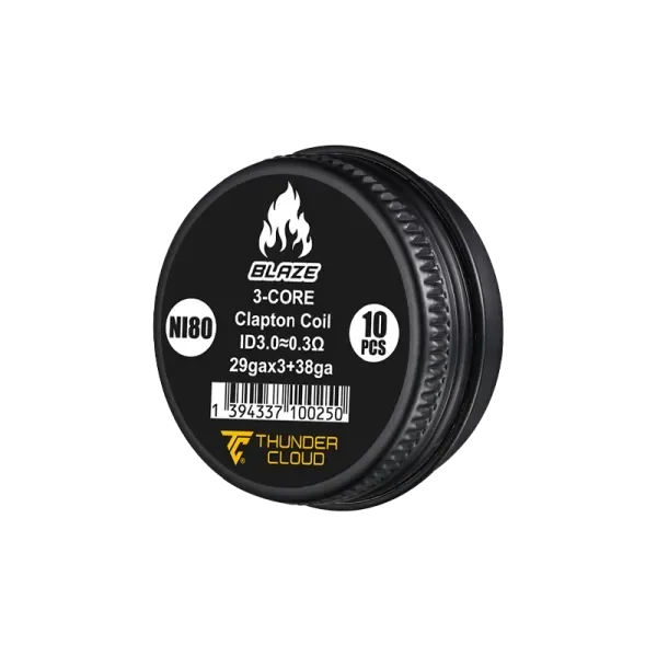 Fused Clapton Coils Ni80 0.30Ω (10pcs) - Thunder Cloud x Mike Vapes