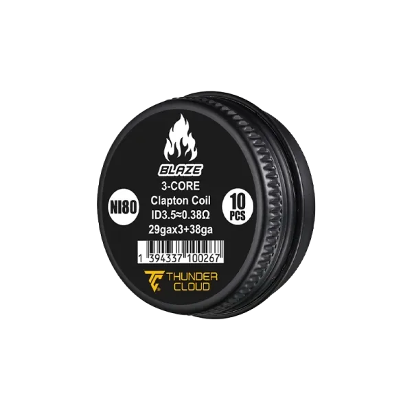 Fused Clapton Coils Ni80 0.38Ω (10pcs) - Thunder Cloud x Mike Vapes