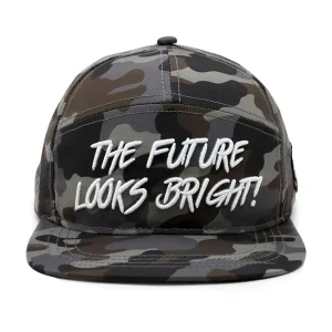 Future Looks Bright Light Brown Camo Flat Bill Waterproof perforated Snapback Hat