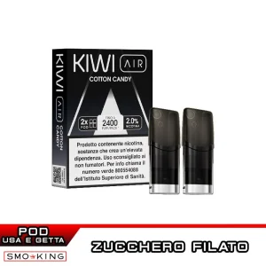 Kiwi Air COTTON CANDY Pod Precaricate 2ML 2pz Kiwi Vapor