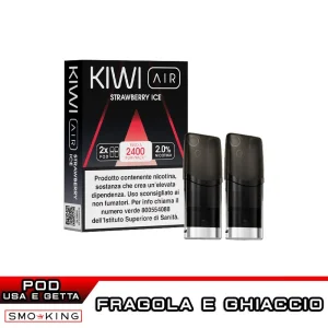 Kiwi Air STRAWBERRY ICE Pod Precaricate 2ML 2pz Kiwi Vapor