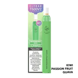 KIWI PASSION FRUIT GUAVA – T600 V2 – Pod Mod Usa e Getta – Elfbar