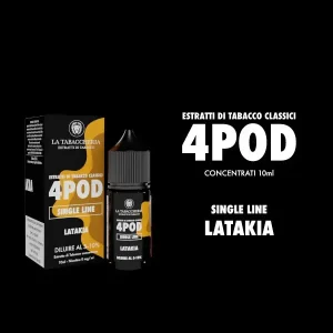 LATAKIA – 4Pod – Single Line – Aroma Concentrato 10ml – La Tabaccheria