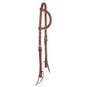 Latigo Leather Flat Sliding Ear Headstall
