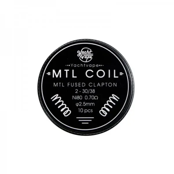 Mtl Fused Clapton 2-30/38 ni80 0.70Ω 2.5mm (10pcs) - Yachtvape