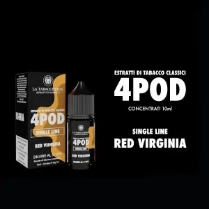 RED VIRGINIA – 4Pod – Single Line – Aroma Concentrato 10ml – La Tabaccheria