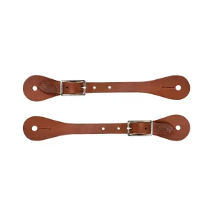 Single-Ply Ladies Brown Latigo Leather Spur Straps